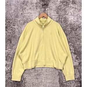 Travis Mathew Sweatshirt XXL Womens Overnight Trip 1/2 Zip Heather Limeade